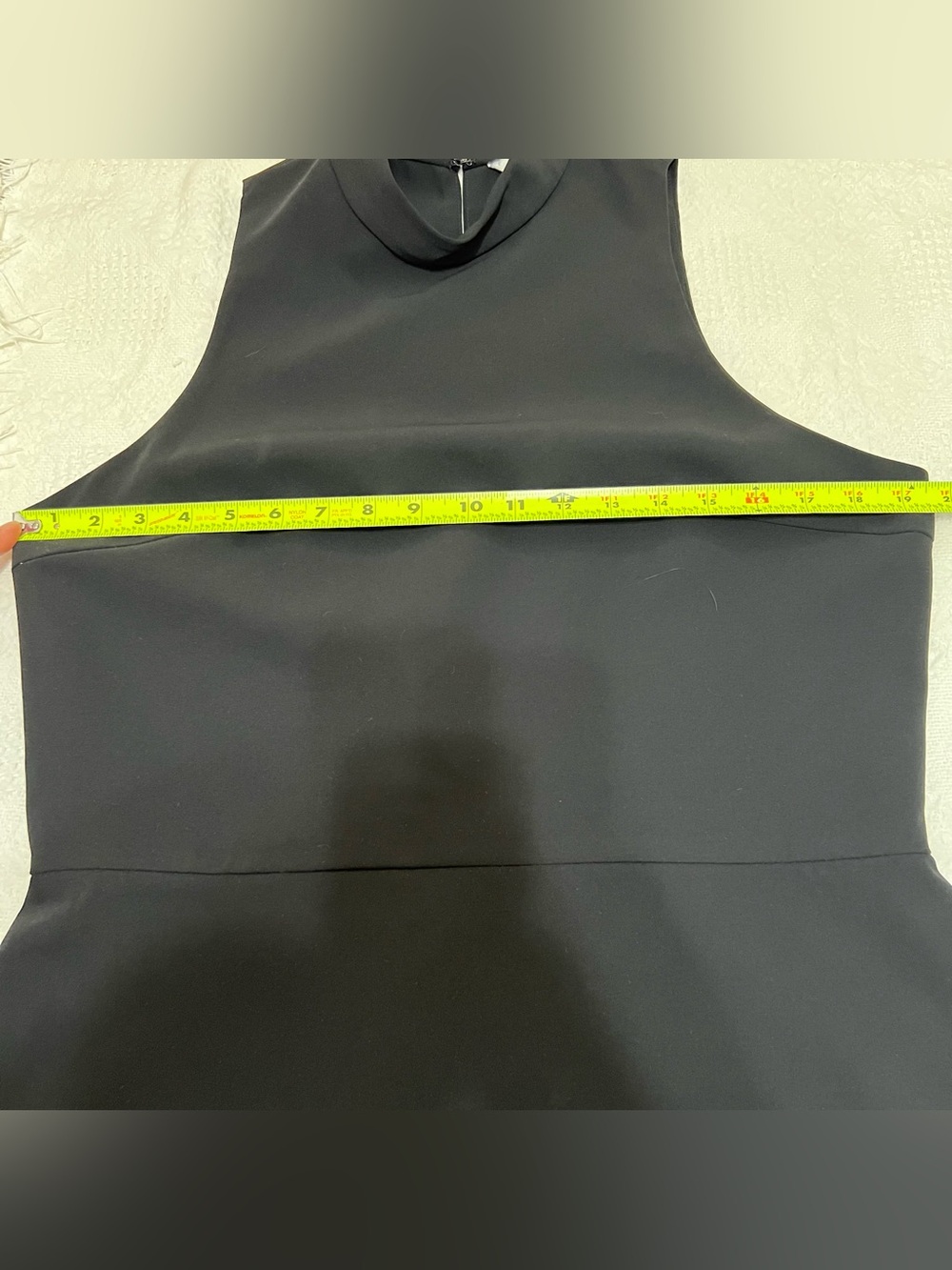 Amanda Uprichard Marshall Sleeveless Mock Neck Mini Dress in Black Size XL - Picture 12 of 14